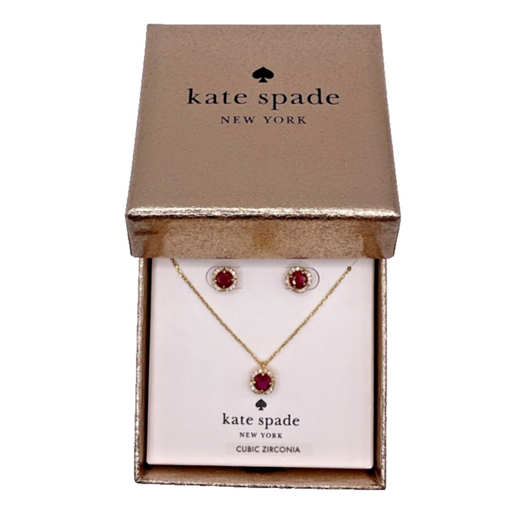 Kate Spade New Yorkthat Sparkle Pendant And Stud Earring Box Set Ruby Christmas 74$